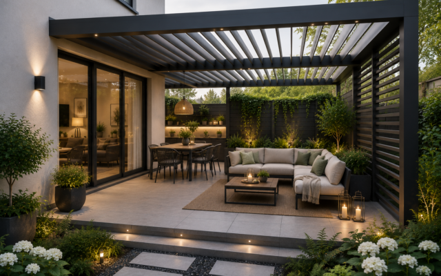 Pergola aus Polen mit Montage – wie plant man eine nordseitige Terrasse, damit sie hell, geschützt und wohnlich bleibt?